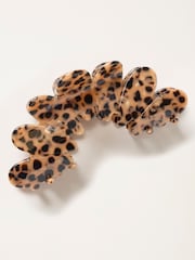 FatFace Brown Petal Spot Claw Clip - Image 1 of 2