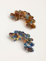 FatFace Multi 2 Pack Petal Claw Clips - Image 1 of 2