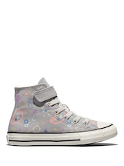 Converse Grey Chuck Taylor Paisley Pop High Trainers - Image 1 of 5