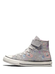 Converse Grey Chuck Taylor Paisley Pop High Trainers - Image 2 of 5