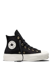 Converse Black Chuck Taylor All Star Platform Lift Trainers - Image 1 of 6