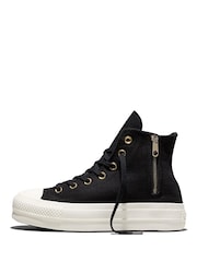 Converse Black Chuck Taylor All Star Platform Lift Trainers - Image 3 of 6