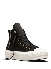 Converse Black Chuck Taylor All Star Platform Lift Trainers - Image 4 of 6