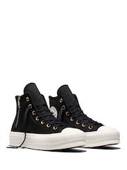 Converse Black Chuck Taylor All Star Platform Lift Trainers - Image 5 of 6