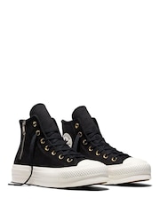 Converse Black Chuck Taylor All Star Platform Lift Trainers - Image 6 of 6