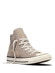 Converse Natural Chuck Taylor All Star Paisley Pop High Trainers - Image 3 of 5