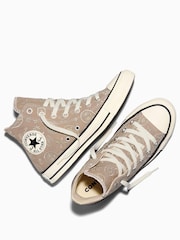Converse Natural Chuck Taylor All Star Paisley Pop High Trainers - Image 5 of 5