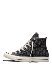 Converse Black Chuck Taylor All Star Paisley Pop High Trainers - Image 2 of 5