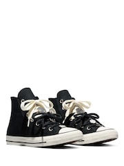 Converse Black Chuck Taylor All Star Floral Charm High Trainers - Image 10 of 12