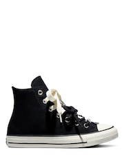 Converse Black Chuck Taylor All Star Floral Charm High Trainers - Image 2 of 12