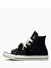 Converse Black Chuck Taylor All Star Floral Charm High Trainers - Image 3 of 12