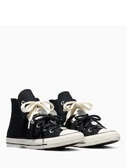 Converse Black Chuck Taylor All Star Floral Charm High Trainers - Image 5 of 12