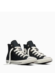Converse Black Chuck Taylor All Star Floral Charm High Trainers - Image 6 of 12