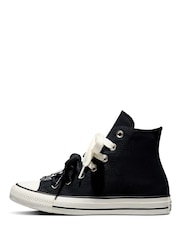 Converse Black Chuck Taylor All Star Floral Charm High Trainers - Image 7 of 12
