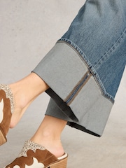 藍色 - White Stuff Bailey Straight Turn Up Jeans - 圖片 4/6