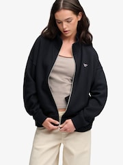 Синій - Superdry Signature Embroided Oversized Sweat Top - Image 4 of 7