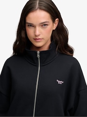 Синій - Superdry Signature Embroided Oversized Sweat Top - Image 5 of 7