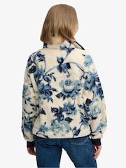 Синій - Superdry Super Soft Printed Half Zip Neck Sweat Top - Image 2 of 6