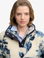 Синій - Superdry Super Soft Printed Half Zip Neck Sweat Top - Image 3 of 6