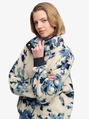 Синій - Superdry Super Soft Printed Half Zip Neck Sweat Top - Image 4 of 6