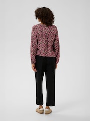 Kaffe Black Bella V-Neck Long Sleeve Shirt - Image 3 of 5