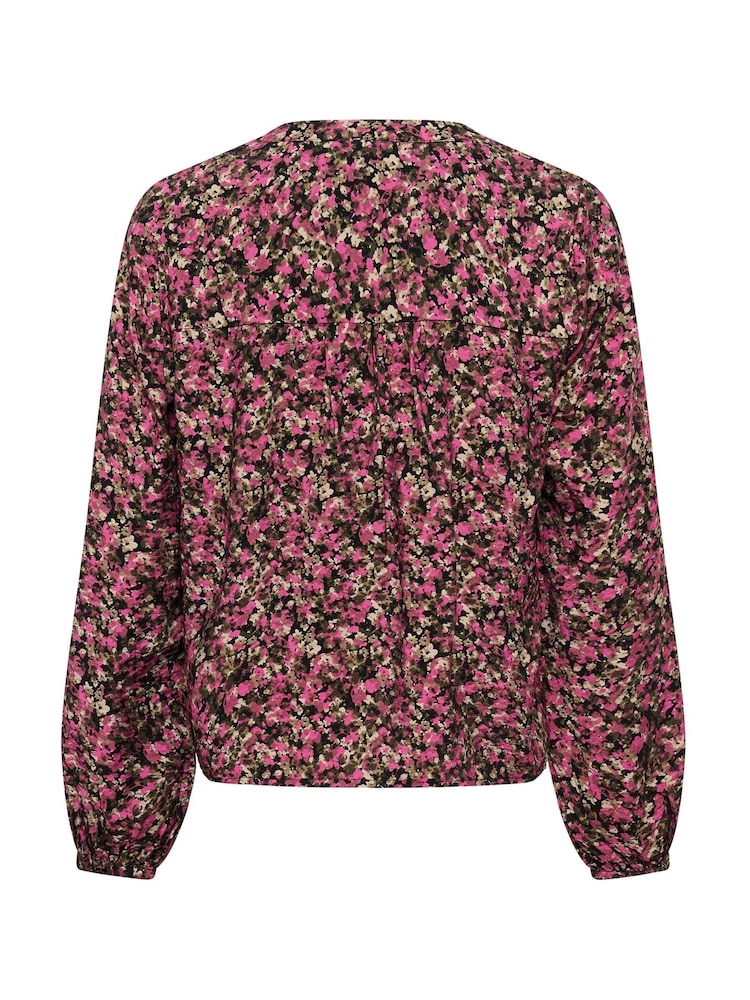 Kaffe Black Bella V-Neck Long Sleeve Shirt - Image 5 of 5 Kaffe Black Bella V-Neck Long Sleeve Shirt - Image 5 of 5