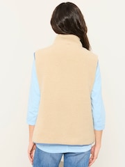 FatFace Luna Blue Colourblock Petite Reversible Padded Borg Fleece Gilet - Image 2 of 9