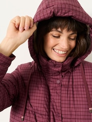 FatFace Carly Purple Petite Short Puffer Jacket - Image 3 of 6