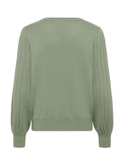 Kaffe Green Lone Long Sleeve Knit Pullover Jumper - Image 5 of 6