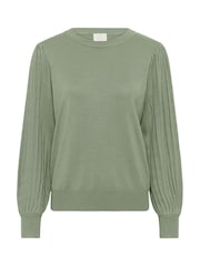 Kaffe Green Lone Long Sleeve Knit Pullover Jumper - Image 6 of 6