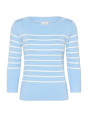 Kaffe Blue Kalizza Long Sleeve Boatneck Jumper - Image 5 of 6
