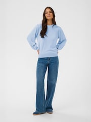 Kaffe Blue Lone Long Sleeve Knit Pullover Jumper - Image 3 of 6