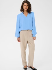Kaffe Blue KAelly Long Sleeve Blouse - Image 2 of 6