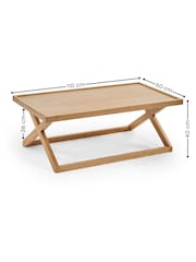Julian Bowen Natural Oak Effect Haddon Coffee Table - Image 6 of 6