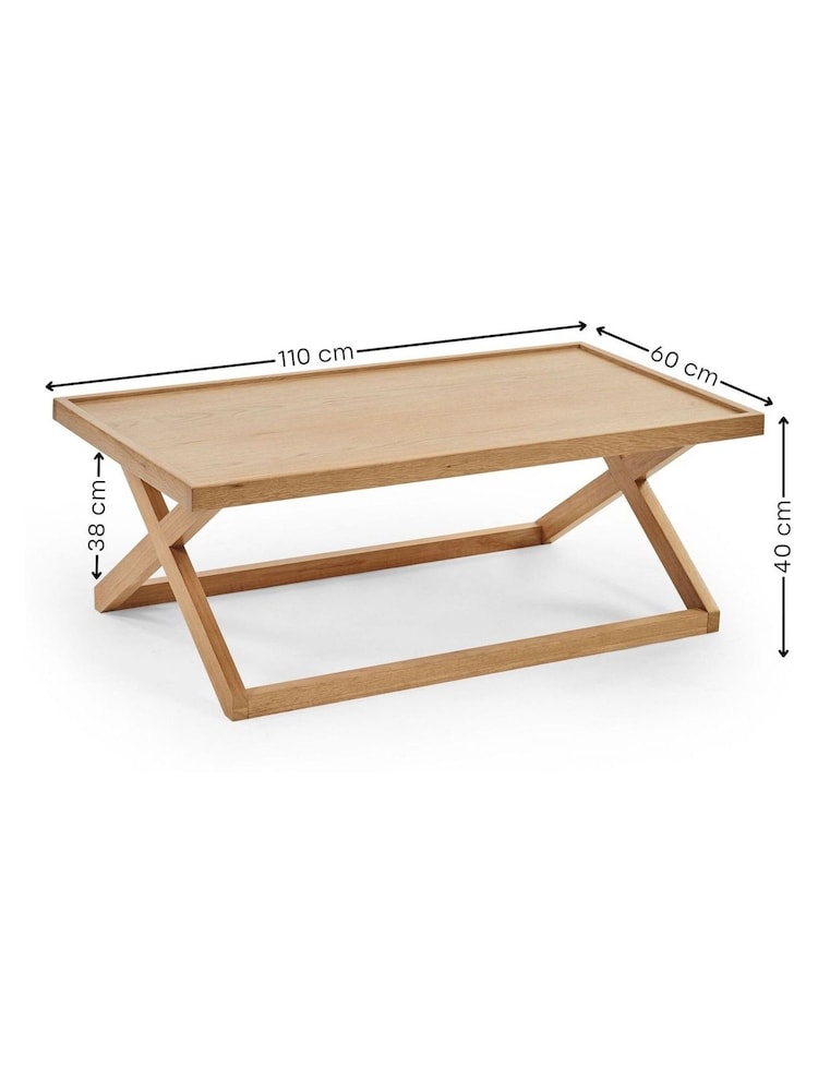 Julian Bowen Natural Oak Effect Haddon Coffee Table - Image 6 of 6