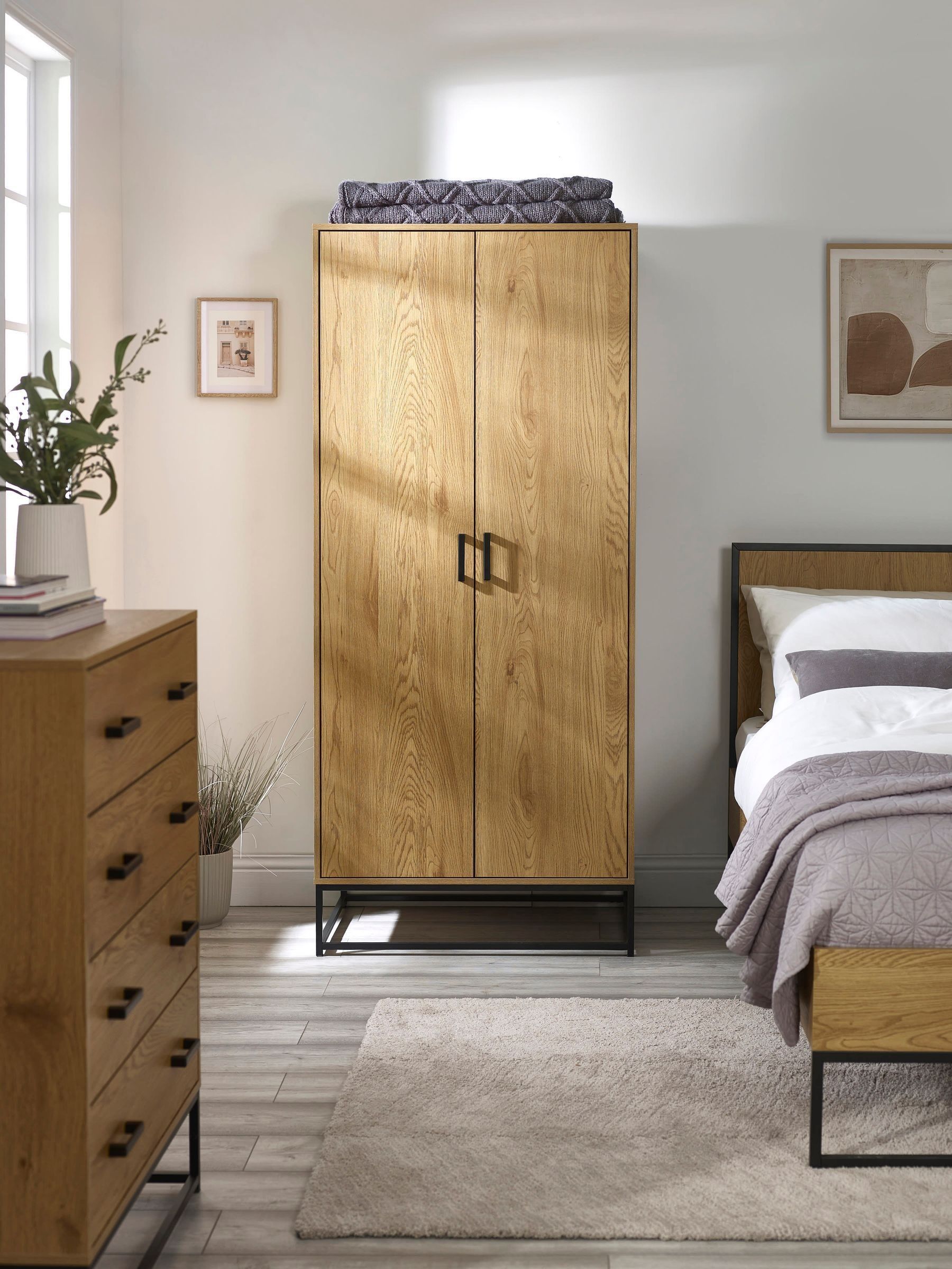 Julian Bowen Harlow 2 Door Wardrobe - Image 4