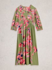 White Stuff Green Lucy Midi Dress - Image 6 of 7