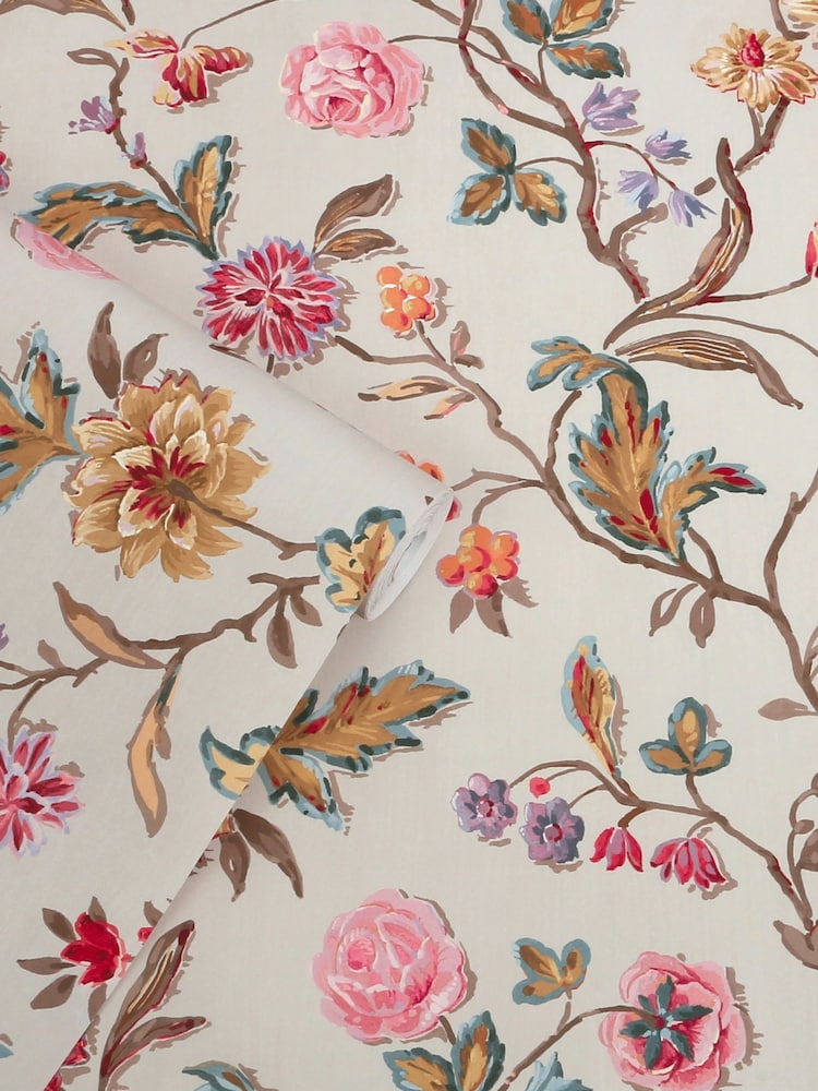 Laura Ashley Pale Sable Lingmell Trail A4 Wallpaper Sample - Image 1 of 4