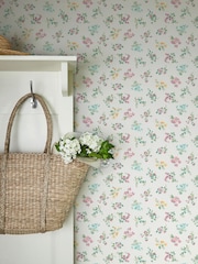 Laura Ashley Multi Keeleigh Posy A4 Wallpaper Sample - Image 1 of 4