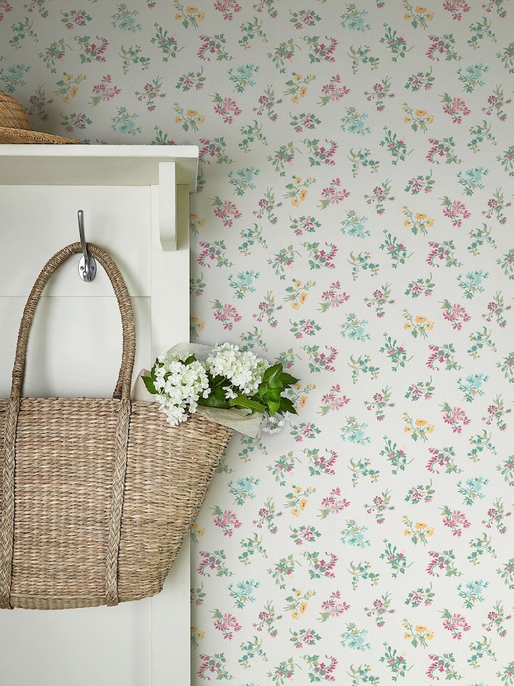Laura Ashley Multi Keeleigh Posy A4 Wallpaper Sample - Image 1 of 4