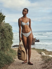 Navy/White Sardines Non Padded Wired Bikini Top - Image 2 of 4