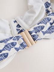 Navy/White Sardines Non Padded Wired Bikini Top - Image 5 of 6