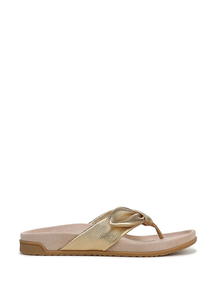 Vionic Metallic Wide Fit Arch Support Toe Post Sandals - Image 1 of 7 Vionic Metallic Wide Fit Arch Support Toe Post Sandals - Image 1 of 7