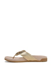 Metallisk - Vionic Wide Fit Arch Support Toe Post Sandals - Bild 2 av 7