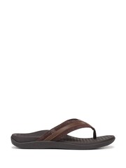Vionic Brown Tide Li Regular Fit Arch Support Flip Flops - Image 1 of 7