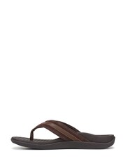 Vionic Brown Tide Li Regular Fit Arch Support Flip Flops - Image 2 of 7