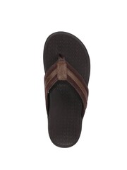 Vionic Brown Tide Li Regular Fit Arch Support Flip Flops - Image 6 of 7