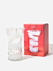 Oliver Bonas White Juana Spiral Clear Glass Vase - Image 3 of 5