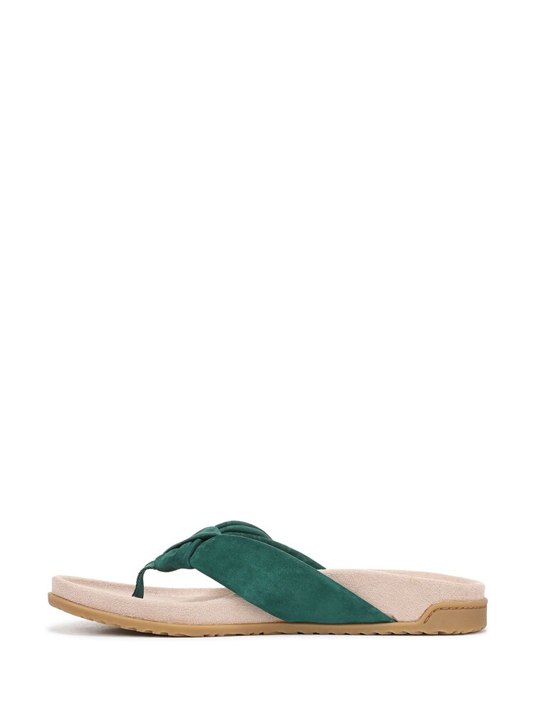 Vionic Green Wide Fit Arch Support Toe Post Sandals - Image 2 of 7 Vionic Green Wide Fit Arch Support Toe Post Sandals - Image 2 of 7