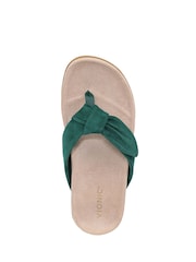 Vionic Green Wide Fit Arch Support Toe Post Sandals - Image 5 of 7